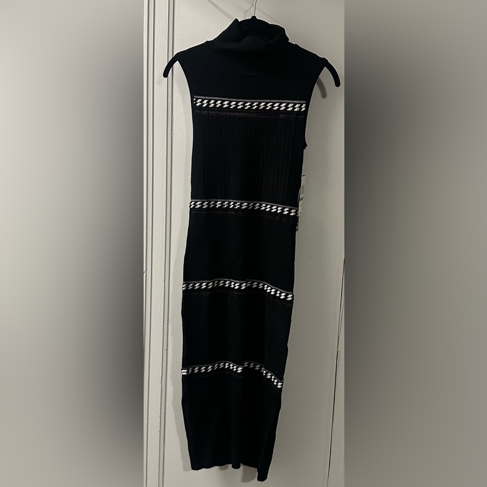 XOXO Black and White Midi Sweater Dress